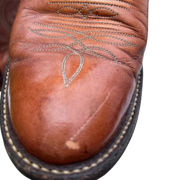 Dan Post Cowboy Boots Mens 9D Brown Leather Western Classic Round Toe 4116 USA